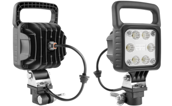 LED work lamp with CAR1 holder and with built-in Deutsch DT04-2P connector
