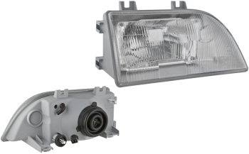 Headlamp for FSO Polonez Caro, H4 type - right, with manual levelling unit