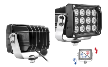 LED work lamp with bottom mounting and cable
