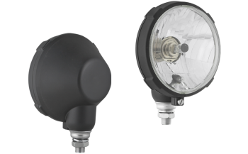 Headlamp, H4/R2 type in plastic housing - installed vertically (lights: passing, driving, position)