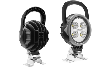 LED work lamp with omega bracket and built-in AMP SuperSeal connector