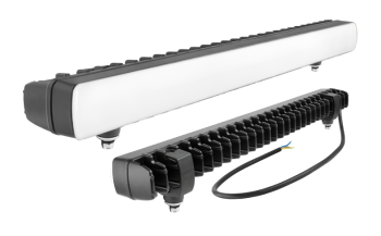 LED work lamp with position light and bottom holder