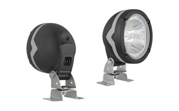Halogen work lamp with built-in AMP Faston connector