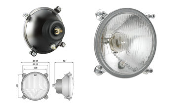 Headlamp, R2 type - left-hand traffic (lights: passing, driving, position)