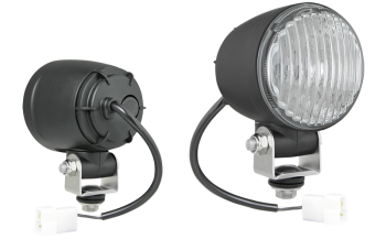 Halogen fog light with cable and AMP Faston connector