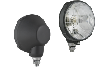 Headlamp, H4 type in plastic housing - installed vertically (lights: passing, driving, position)