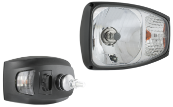 Headlamp, H4 type, with AMP SuperSeal connector - left