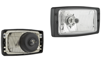 Headlamp, H4 type, with frame (lights: passing, driving) Headlamp, H4 type, with frame (lights: passing, driving)