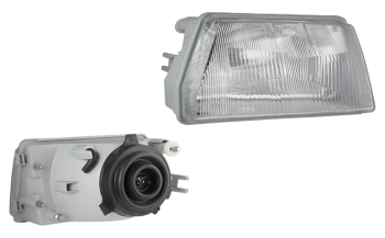 Headlamp for Fiat Cinquecento, R2 type - left with manual levelling unit