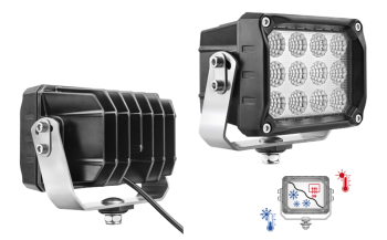 LED work lamp with bottom mounting and cable