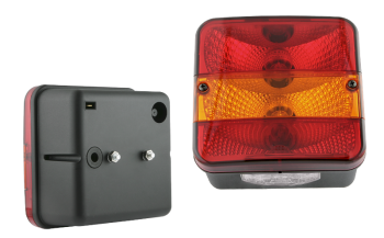 Multifunction rear lamp (lights: position, stop, direction indicator, number plate illuminator)