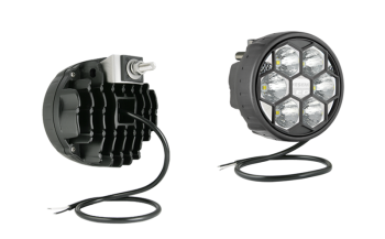 LED work lamp with rear mounting and cable