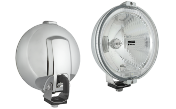 Halogen driving light in chromed housing