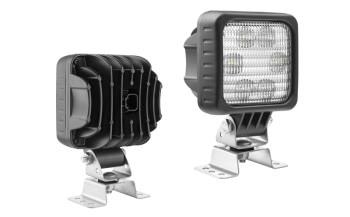 LED work lamp with omega bracket and built-in Deutsch DT04-2P connector
