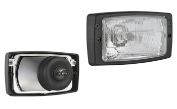 Headlamp, H4 type, with frame (lights: passing, driving)