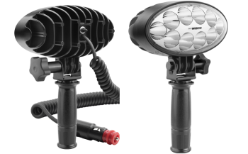 LED work lamp with grip, spiral cable and switch