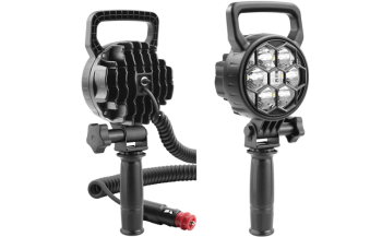 LED work lamp with grip, spiral cable and switch