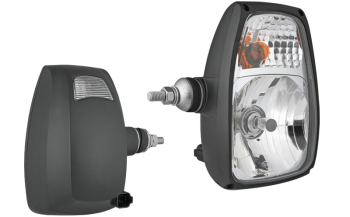 Headlamp, H4 type, with DT04-6P connector - left