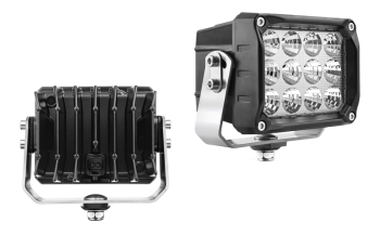 LED work lamp with bottom mounting and built-in Deutsch DT04-2P connector