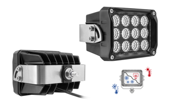 LED work lamp with rear mounting and cable