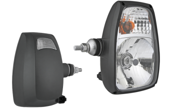 Headlamp, H4 type, with DT04-6P connector - left