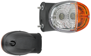 Front lamp with side mount (lights: position, front-side direction indicator)