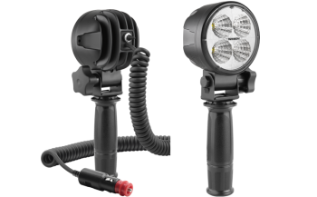 LED work lamp with grip, spiral cable and switch