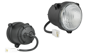 Halogen work lamp (3 screw version) with cable and with AMP Faston connector