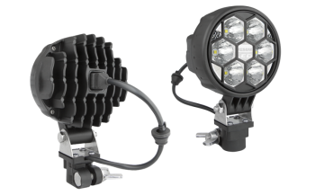 LED work lamp with CAR1 holder and built-in AMP Faston connector