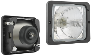 Headlamp, R2 type, with frame (lights: passing, driving)