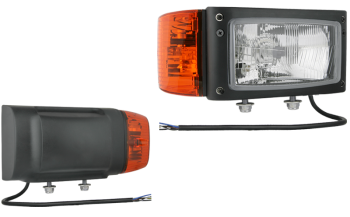 Headlamp, H4 type, with cable - right