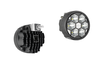 LED work lamp with rear mounting and built-in Deutsch DT04-2P connector