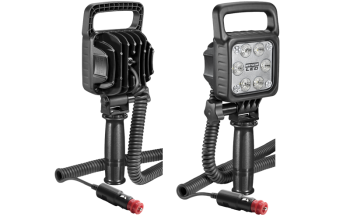 LED work lamp with grip, spiral cable and switch