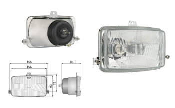 Headlamp insert, H4 type (lights: passing, driving, position)