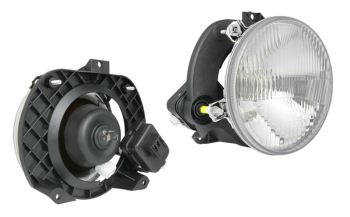 Headlamp, H4 type, with electric levelling motor (lights: passing, driving, position) Headlamp, H4 type, with electric levelling motor (lights: passing, driving, position)