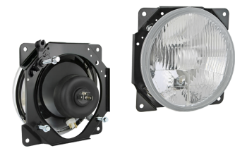 Headlamp for Zuk, H4 type - right, with manual levelling unit (lights: passing, driving, position)