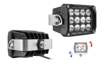 LED work lamp with rear mounting and cable