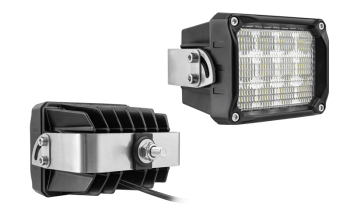 LED work lamp with rear mounting and cable