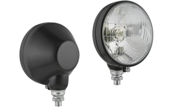 Headlamp, H4 type in metal housing - installed vertically (lights: passing, driving, position) Headlamp, H4 type in metal housing - installed vertically (lights: passing, driving, position)